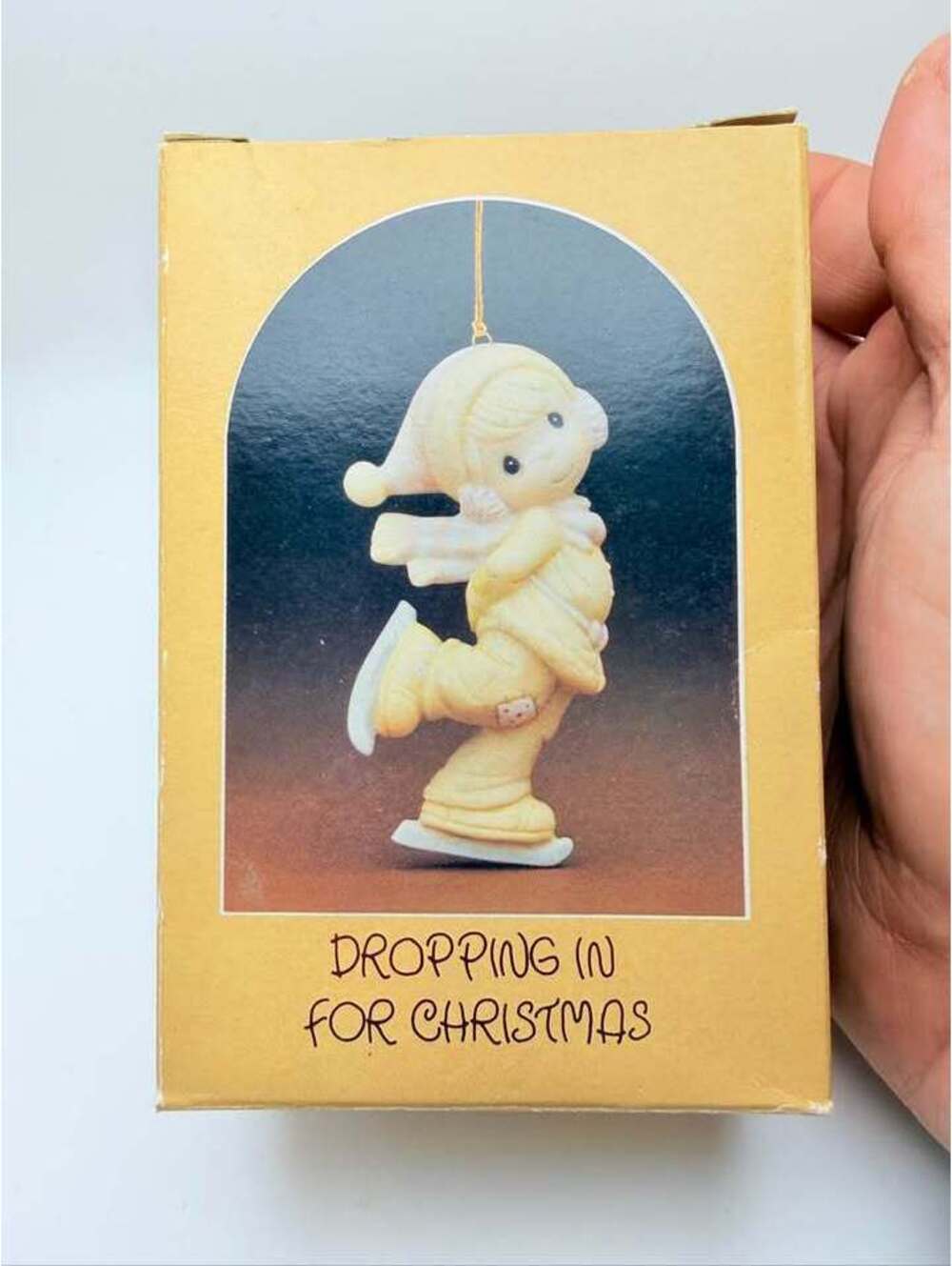 Precious Moments 1982 "Dropping In My For Christmas" Ornament E-2369